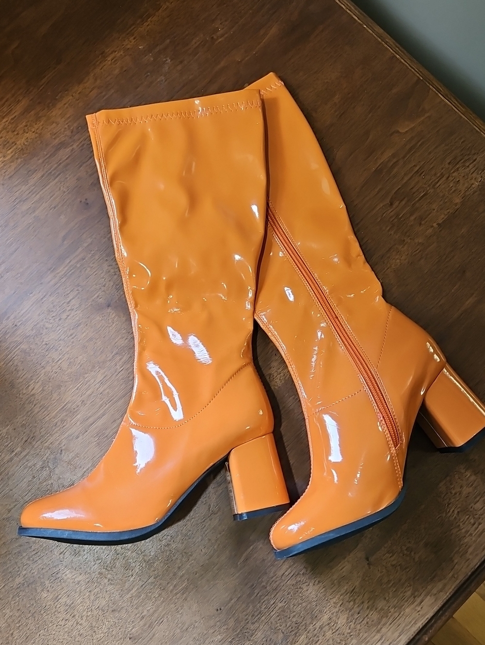 the glossy orange Funtasma Gogo-300 Boots